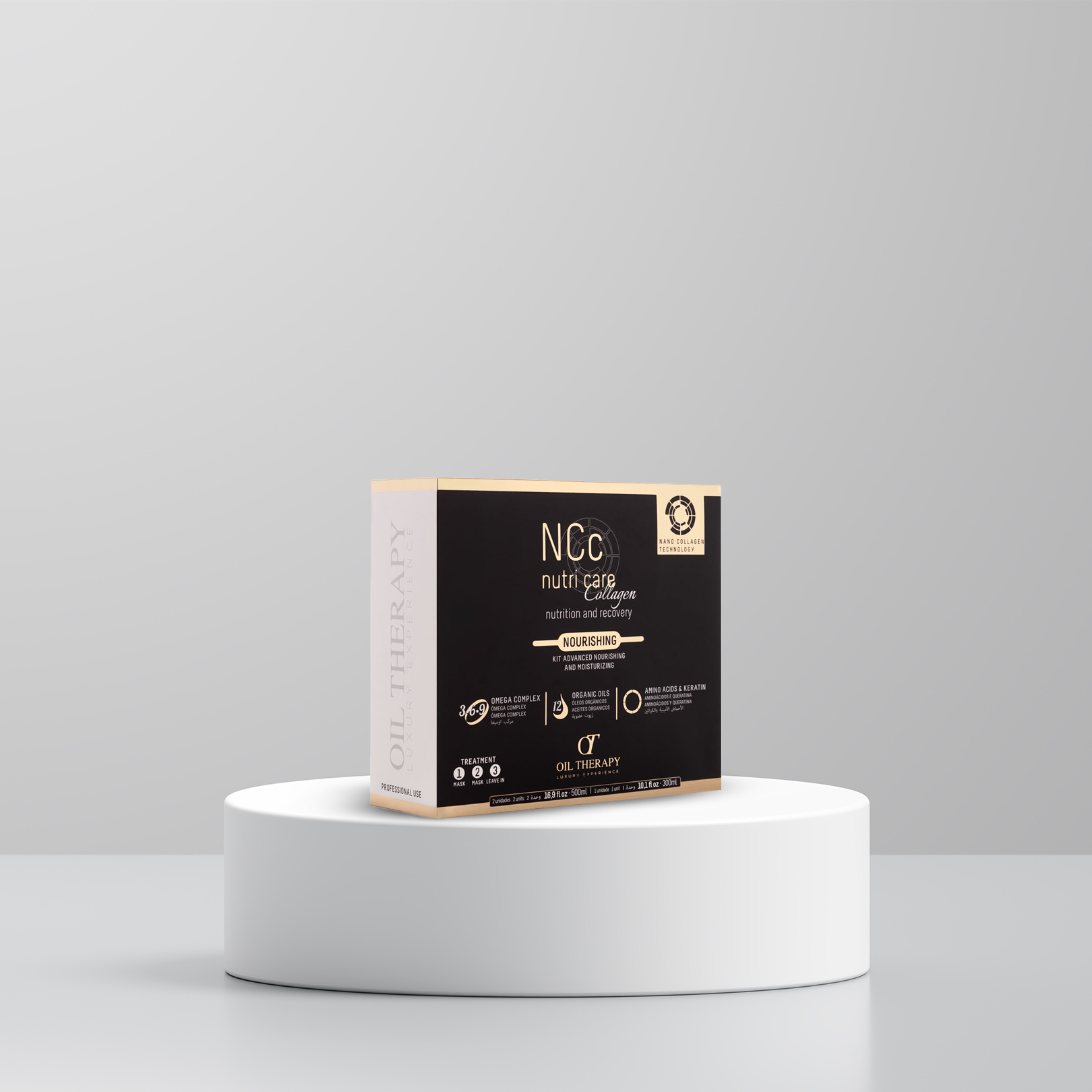 مجموعة معالجة وتغذية الشعر بالكولاجين NCC – 3 خطوات