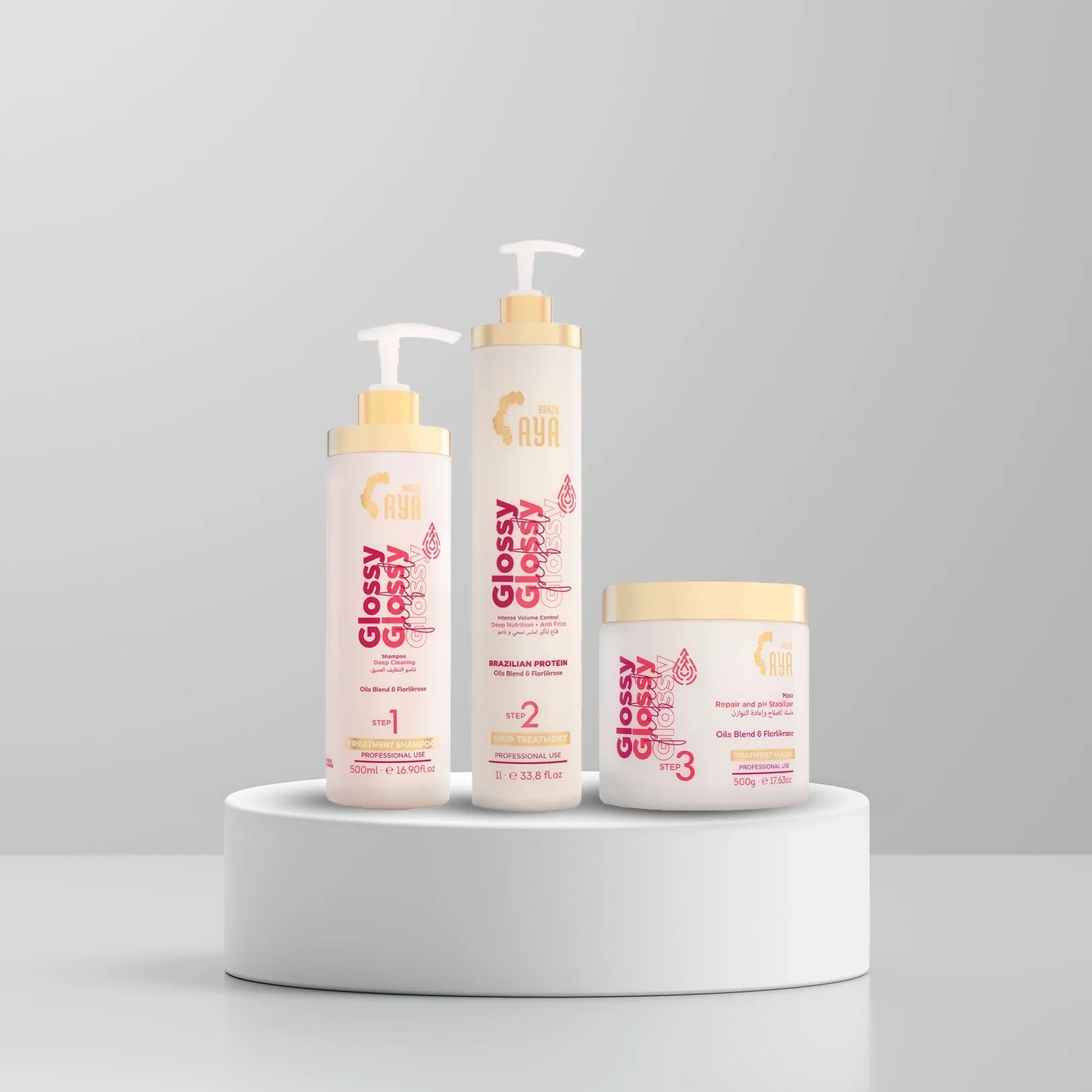 Aya Brazil Kit Glossy Perfect 3 Steps – For Normal Hair