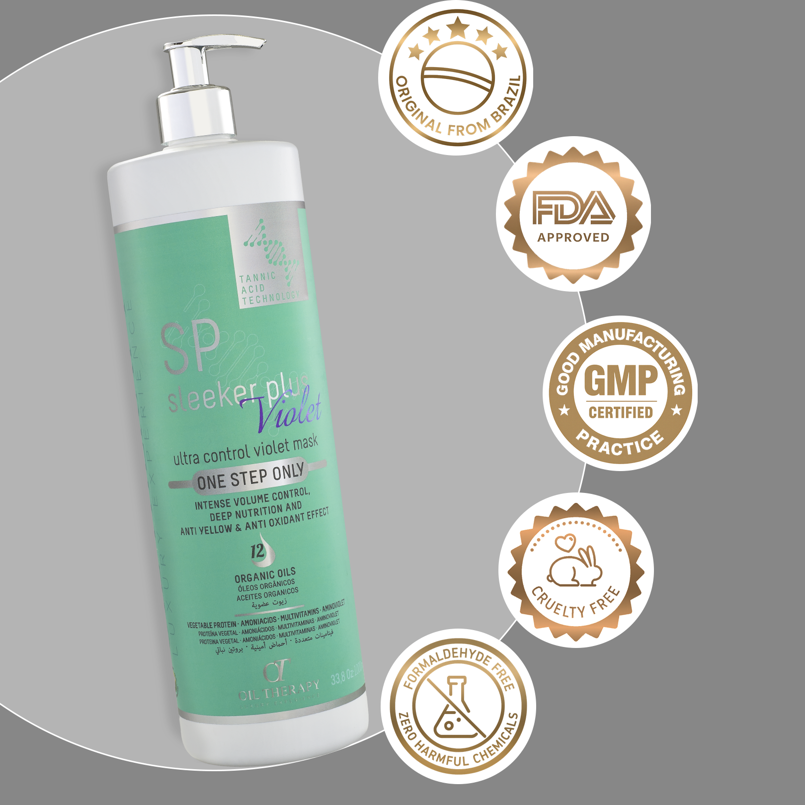 Sleeker Plus Ultra Control Hair Protein Violet Mask – For Blond/Dyed Hair – 1000ml