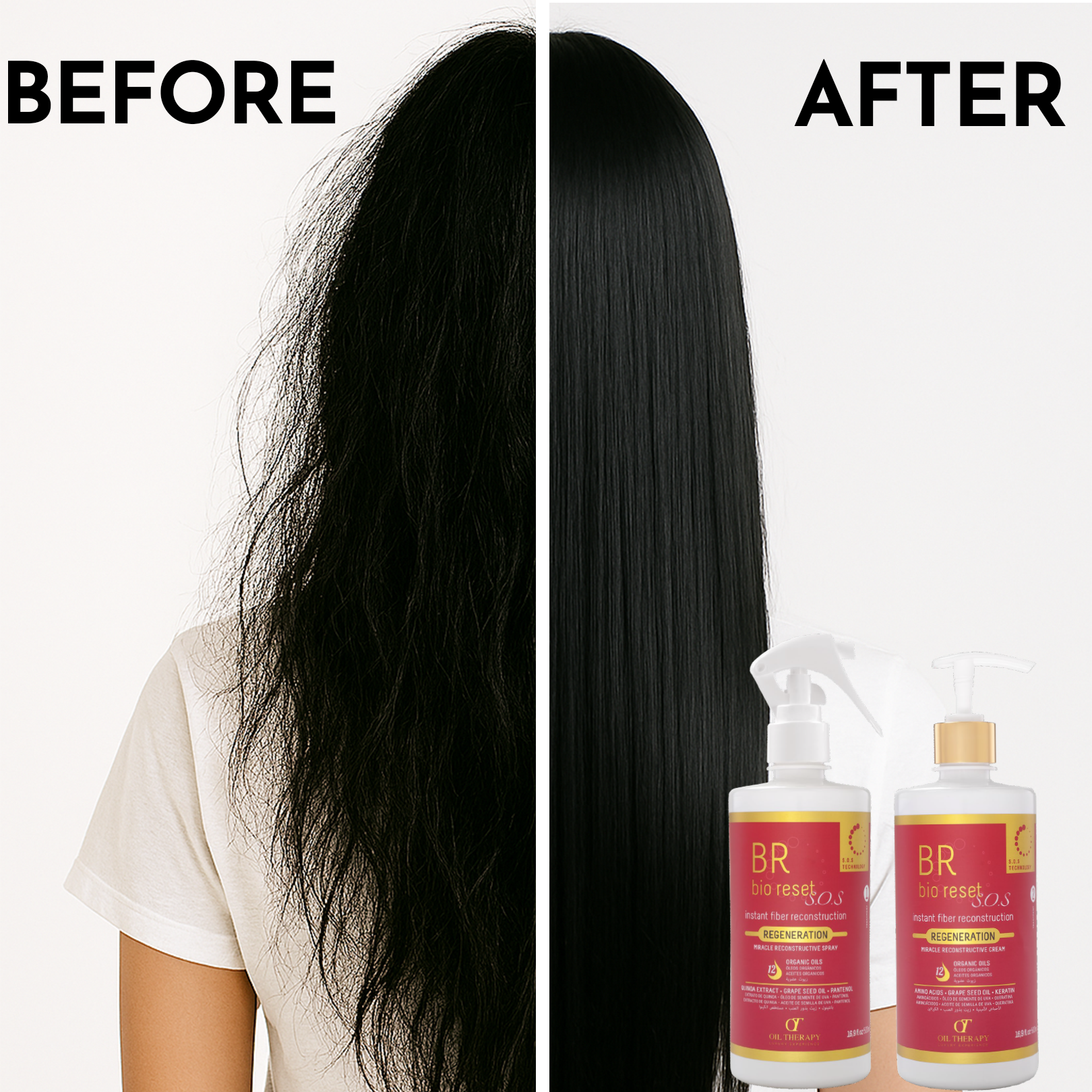 OT BIO Reset SOS Miracle Reconstructive Spray & Cream – Instant fiber reconstruction – Regeneration 1 & 2