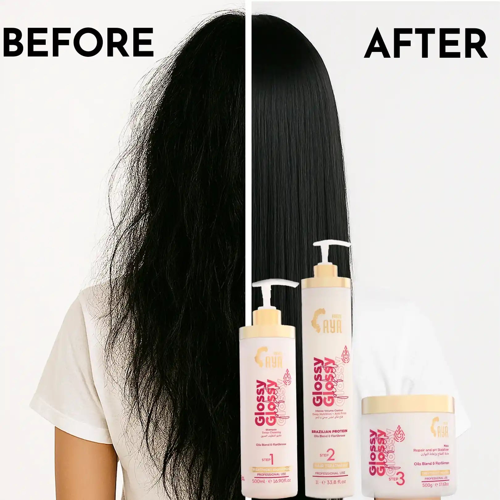 Aya Brazil Kit Glossy Perfect 3 Steps – For Normal Hair