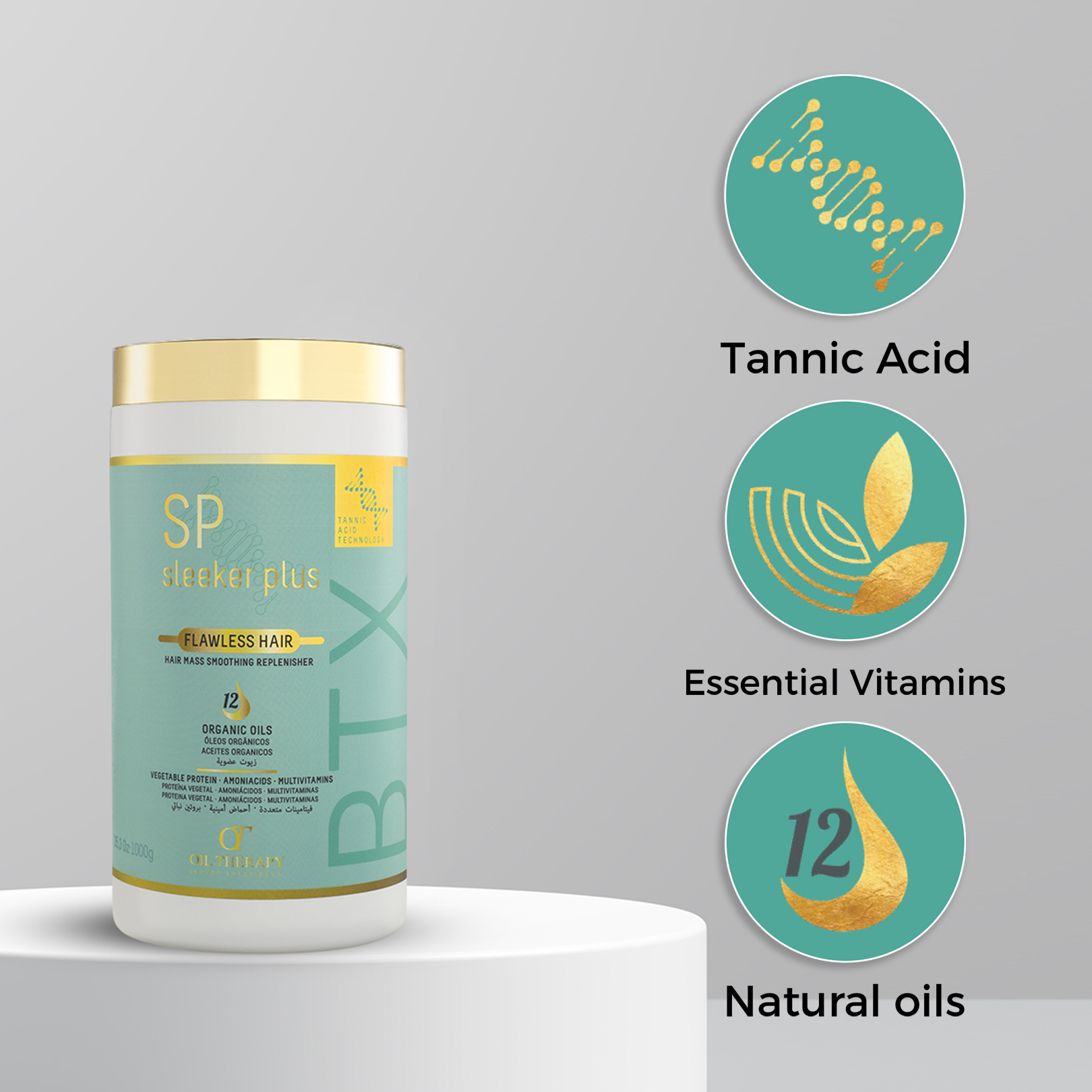 بوتوكس الشعر البرازيلي سليكر بلاس الذهبي - للشعر العادي 1000 مل