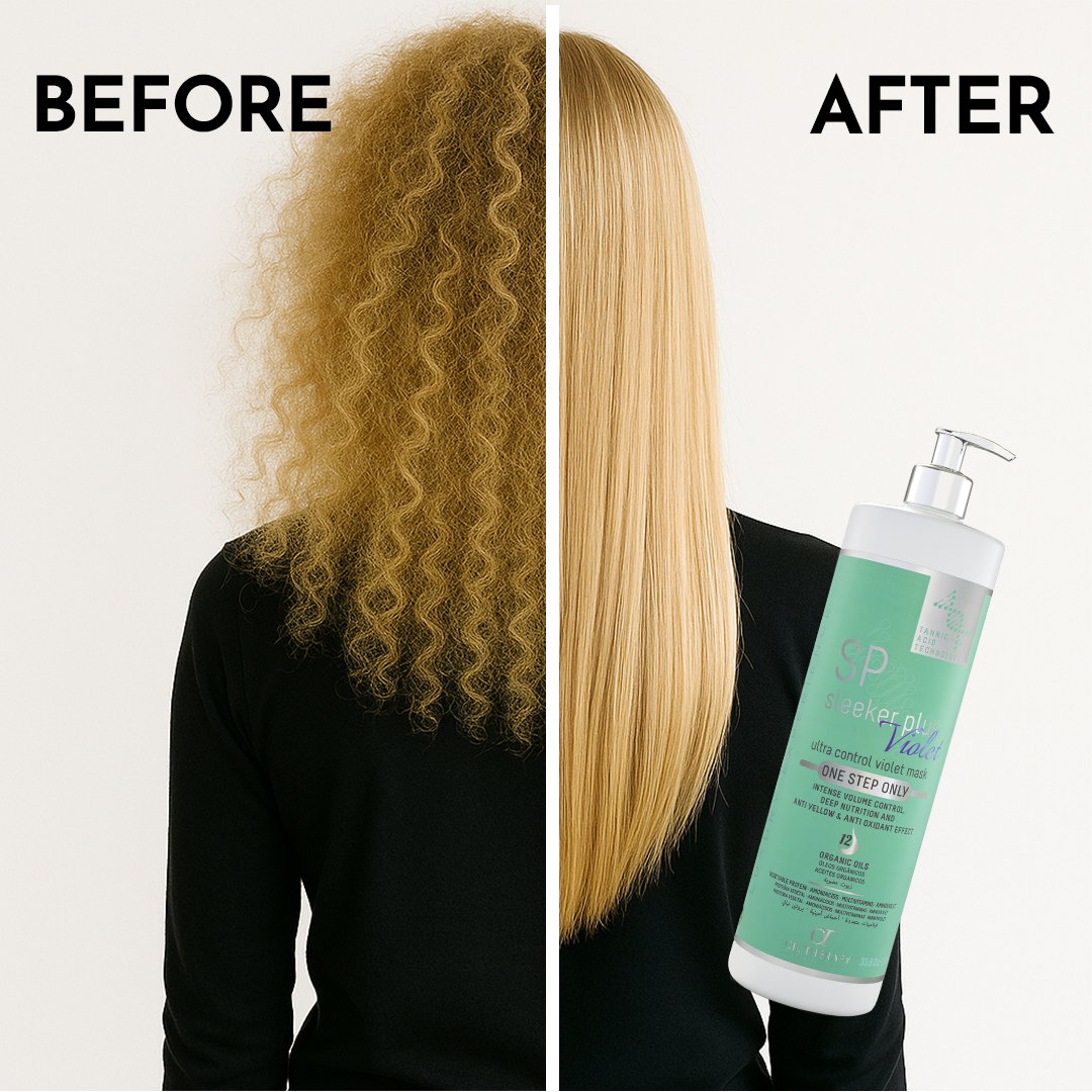 Sleeker Plus Ultra Control Hair Protein Violet – For Blond/Dyed Hair – 1000ml