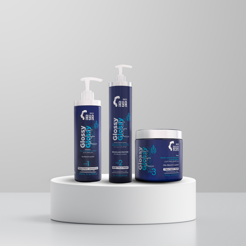 Aya Brazil Kit Glossy Perfect Violet 3 Steps – For Blonde/Dyed Hair