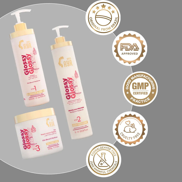 Aya Brazil Kit Glossy Perfect 3 Steps – For Normal Hair