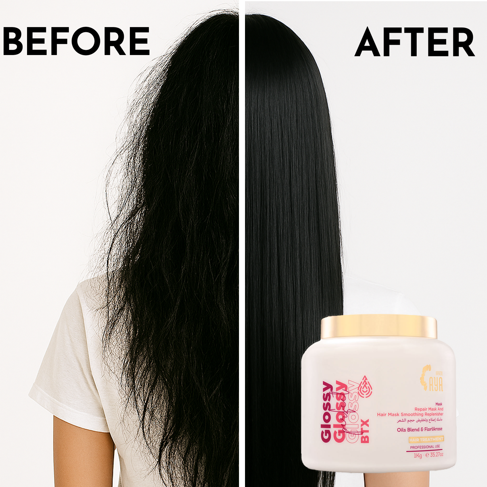 بوتوكس الشعر آية برازيل – 1000 مل – للشعر العادي