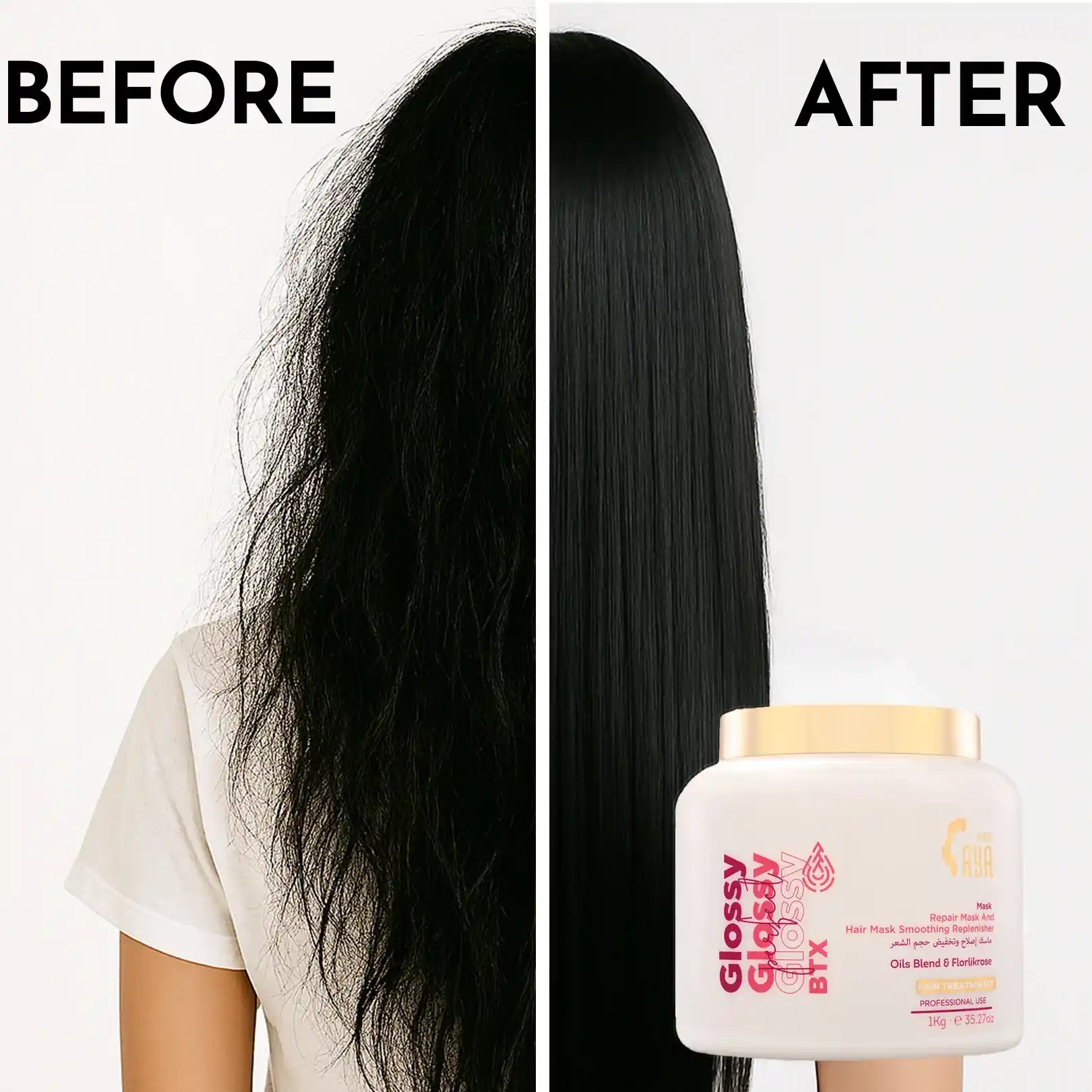 Aya Brazil Glossy Perfect Mask – 1000 ML – For Normal Hair