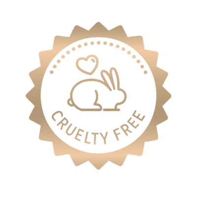 Cruelty-free logo with a rabbit and heart symbol on a white background