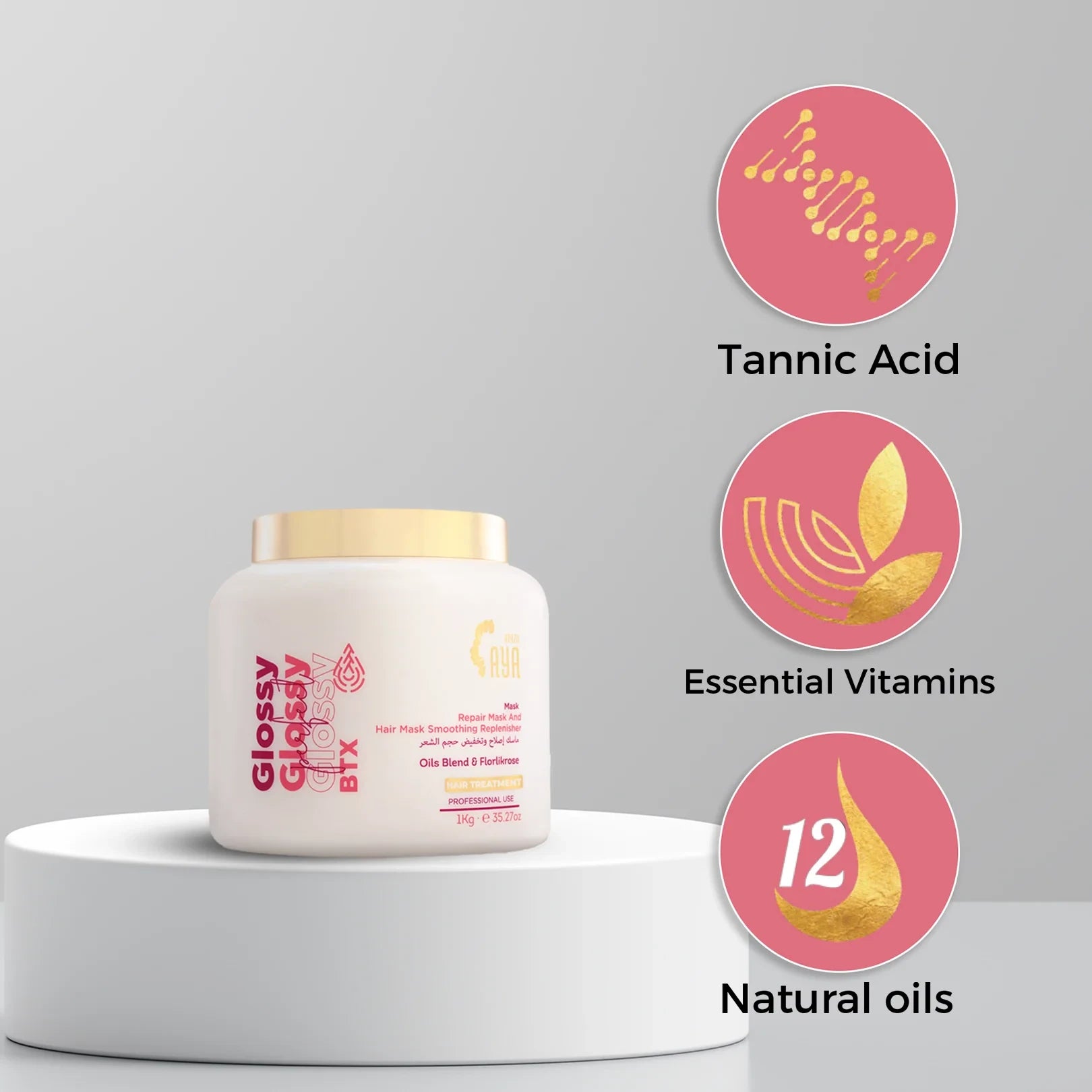 Aya Brazil Glossy Perfect Mask – 1000 ML – For Normal Hair